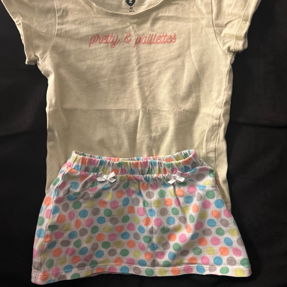 Pretty & Paillettes Polka Dot Skirt Set